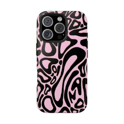 Trendy Abstract Phone Case - Pink and Black Design, Tough Protection for All Phones, Gift for Tech Lovers, Stylish Accessory, Perfect [...]