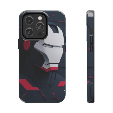 Iron Man phone case with metallic superhero design – durable protection for tech lover