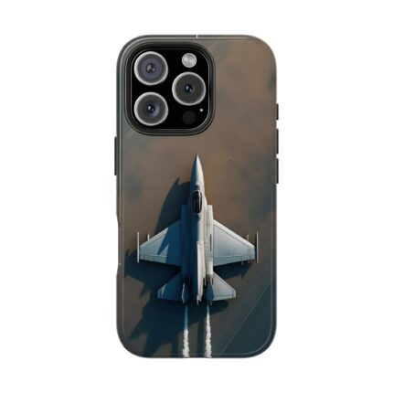 F16 Fighter Jet Military Tough Phone Case | Aviation Phone Cover | Rugged Jet Design | Gift for Pilots & Military Fans